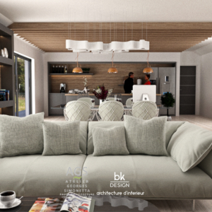 Salon Séjour d'une Maison Individuelle à Kuntzig style contemporain Salon Séjour d'une Maison Individuelle à Kuntzig style contemporain